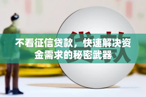长垣不看征信贷款，快速解决资金需求的秘密武器