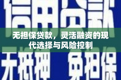 长垣无担保贷款，灵活融资的现代选择与风险控制