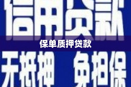 长垣保单质押贷款