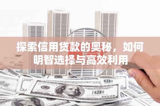 长垣探索信用贷款的奥秘，如何明智选择与高效利用