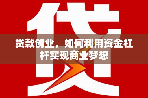 长垣贷款创业，如何利用资金杠杆实现商业梦想