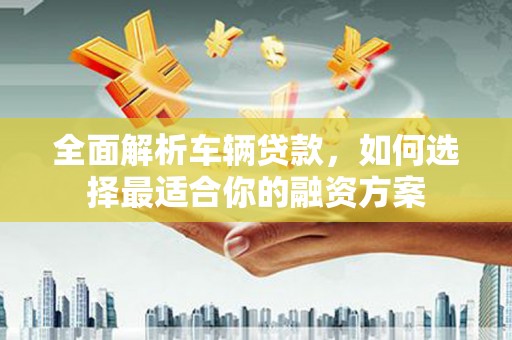 长垣全面解析车辆贷款，如何选择最适合你的融资方案